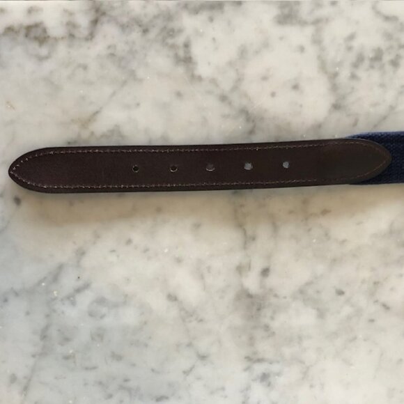 VINEYARD VINES  Marlin Print Canvas Club Leather Trim Belt 32 - Picture 7 of 15